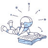 Robot Reading A Book 3 illustration - Free transparent PNG, SVG. No sign up needed.