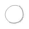 Chat Bubble Circle Plain Shadow Non Filled Line Element from Variable Scribbles Set