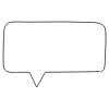 Chat Bubble Horizontal Point Non Filled Line Element from Variable Scribbles Set