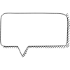Chat Bubble Horizontal Point Shadow Non Filled Line Element from Variable Scribbles Set