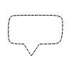 Chat Bubble Horizontal Small Point Dash Non Filled Line Element from Variable Scribbles Set