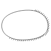 Chat Bubble Oval Plain Shadow Non Filled Line Element from Variable Scribbles Set