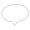 Chat Bubble Oval Point Dash Non Filled Line Element from Variable Scribbles Set