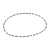 Chat Bubble Oval Small Plain Dash Non Filled Line Element from Variable Scribbles Set