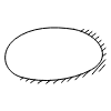 Chat Bubble Oval Small Plain Shadow Non Filled Line Element from Variable Scribbles Set