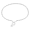 Chat Bubble Oval Thought Dash Non Filled Line Element from Variable Scribbles Set