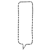 Chat Bubble Vertical Point Dash Non Filled Line Element from Variable Scribbles Set