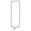 Chat Bubble Vertical Point Non Filled Line Element from Variable Scribbles Set