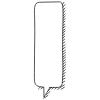 Chat Bubble Vertical Point Shadow Non Filled Line Element from Variable Scribbles Set