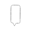 Chat Bubble Vertical Small Point Dash Non Filled Line Element from Variable Scribbles Set