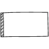 Rectangle Left Non Filled Line Element from Variable Scribbles Set