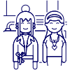 Bus Passengers 4 Illustration from UX Line Set