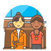 Bus Passengers 5 Illustration from UX Colors Set