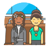 Bus Passengers 6 Illustration from UX Colors Set