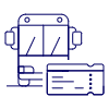 Bus Transit Ticket Illustration from UX Line Set