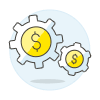 Money Cog Illustration from UX Colors Set