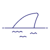 Shark Fin Illustration from UX Line Set