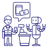 Cashier Robot 1 Illustration from UX Line Set