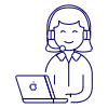 Customer Service Laptop 6 Illustration from UX Line Set