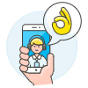 Customer Service Phone 1 Illustration from UX Colors Set