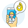 Customer Service Phone 2 Illustration from UX Colors Set