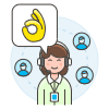 Customer Service Rating 1 1 Illustration from UX Colors Set