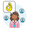 Customer Service Rating 1 3 Illustration from UX Colors Set