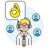 Customer Service Rating 1 4 Illustration from UX Colors Set