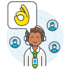 Customer Service Rating 1 5 Illustration from UX Colors Set