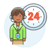 Customer Service Time 2 1 Illustration from UX Colors Set