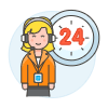 Customer Service Time 2 2 Illustration from UX Colors Set