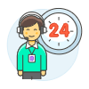 Customer Service Time 2 5 Illustration from UX Colors Set