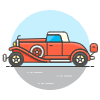 Vintage Car 2 Illustration from UX Colors Set