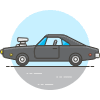Vintage Racing Car 2 Illustration from UX Colors Set