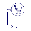 Shopping Cart Phone Illustration from UX Line Set