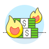 Burning Money 2 Illustration from UX Colors Set