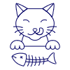 Cat Eating illustration - Free transparent PNG, SVG. No sign up needed.