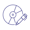 Cd Write Illustration from UX Line Set
