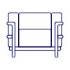 Black Sofa Metallic Illustration from UX Line Set