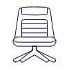 Brown Chair Sofa 2 Illustration from UX Line Set