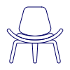 Red Chair Sofa 1 Illustration from UX Line Set