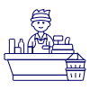 Cashier Clerk 1 1 Illustration from UX Line Set