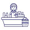 Cashier Clerk 1 4 Illustration from UX Line Set