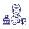 Cashier Clerk 2 2 Illustration from UX Line Set