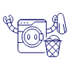Laundry Robot illustration - Free transparent PNG, SVG. No sign up needed.