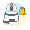 Cleaning Robot Illustration from UX Colors Set