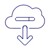 Cloud Downloading Illustration from UX Line Set