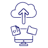 Cloud Upload 4 Illustration from UX Line Set