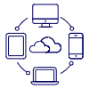Multiplatform Sync Illustration from UX Line Set