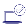 Laptop Checked Illustration from UX Line Set